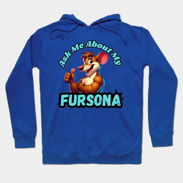 Ask Me About My Rat Fursona Furry Art Hoodie by Blue Bull Bazaar